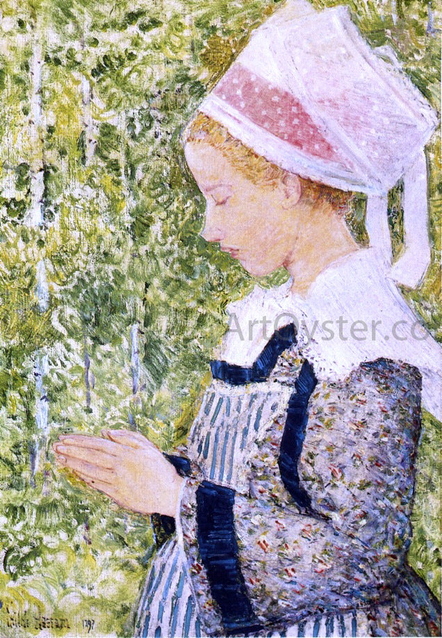 Frederick Childe Hassam Brittany Peasant at "The Pardon" - Hand Painted Oil Painting
