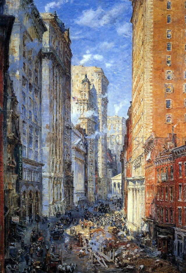  Colin Campbell Cooper Broad Street Canyon, New York - Hand Painted Oil Painting