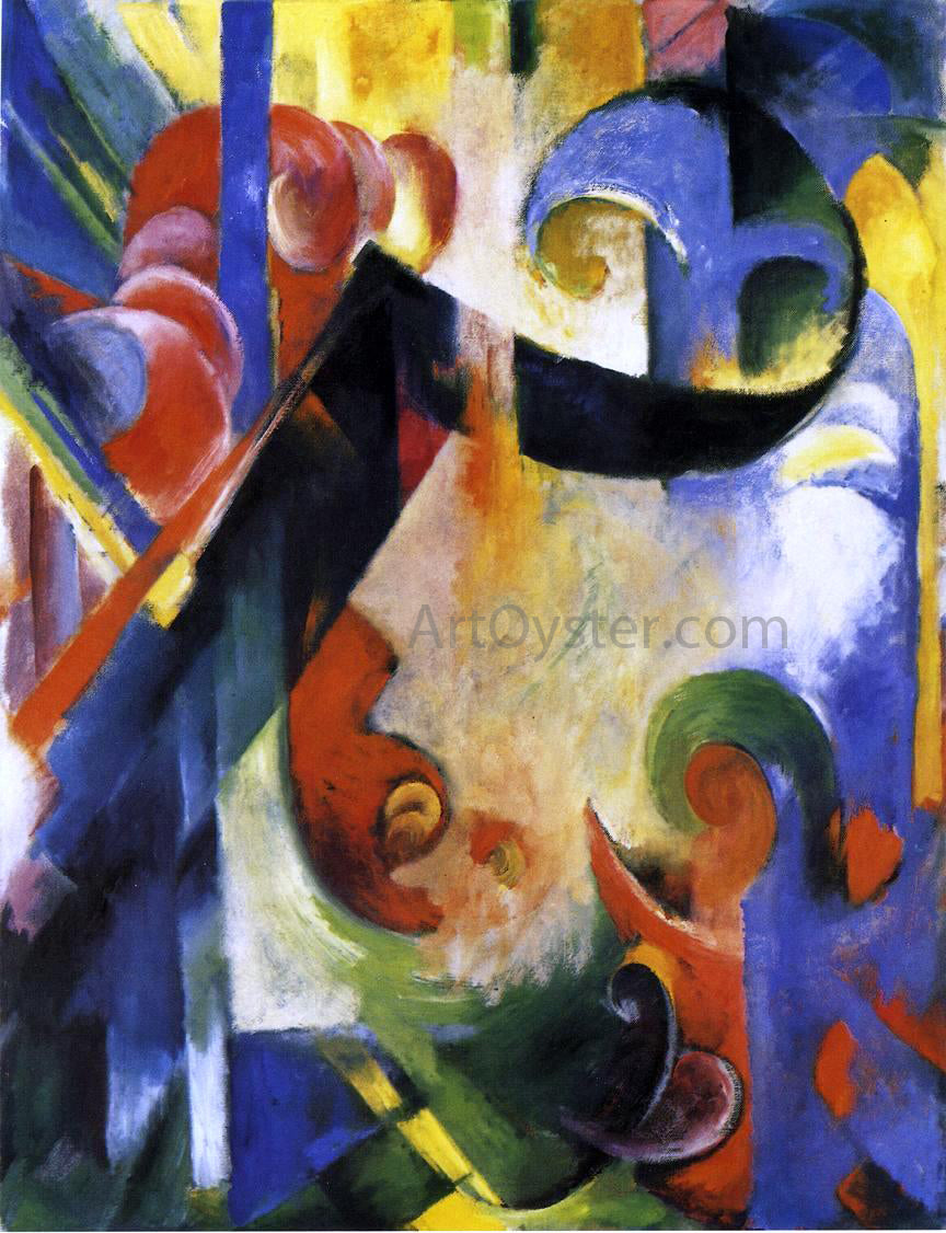 Franz Marc Broken Forms - Hand Painted Oil Painting