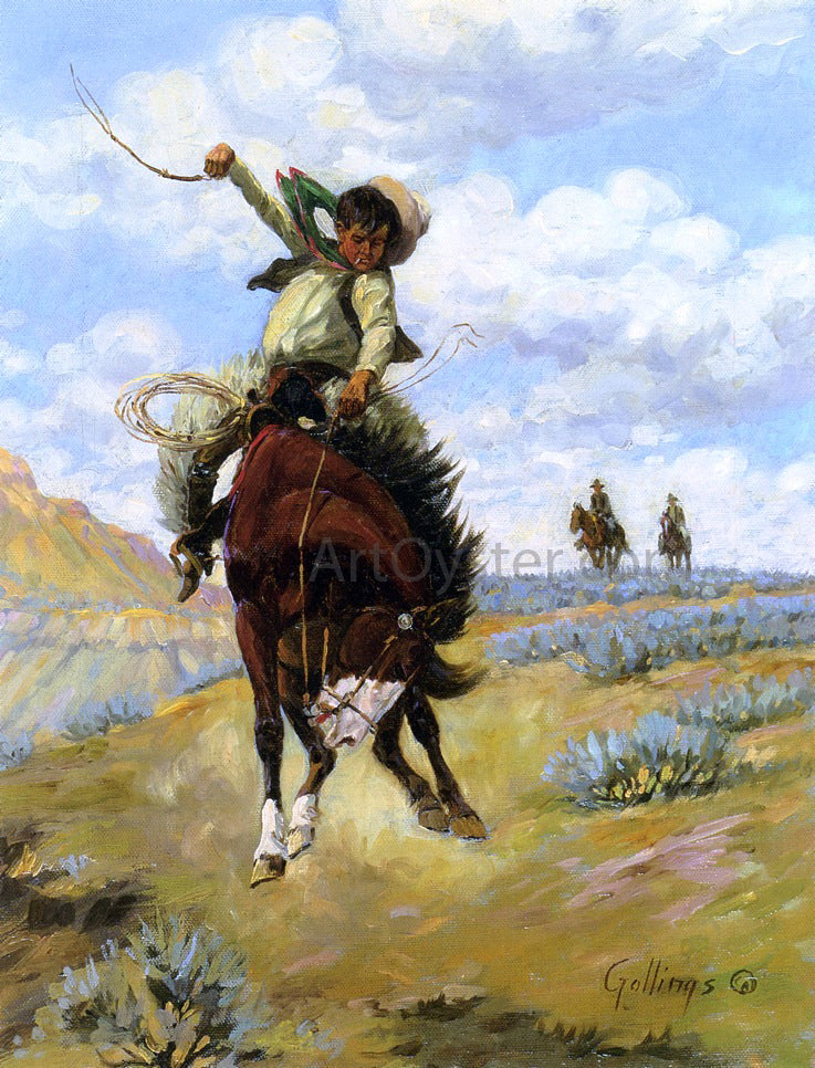 William Gollings Bronc Buster - Hand Painted Oil Painting