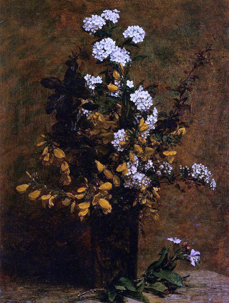 Henri Fantin-Latour Broom and Other Spring Flowers in a Vase - Hand Painted Oil Painting