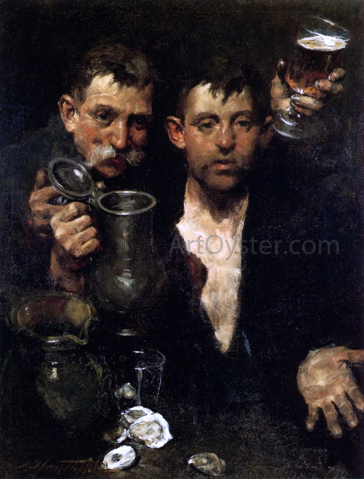 Charles Webster Hawthorne Bums Drinking - Hand Painted Oil Painting
