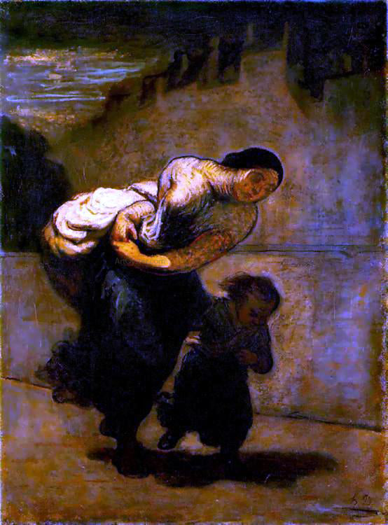 Honore Daumier Burden - Hand Painted Oil Painting