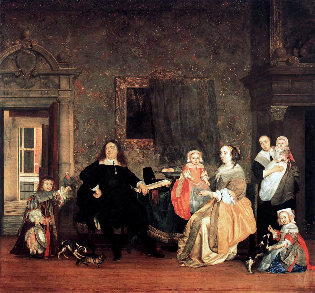  Gabriel Metsu Burgomaster Gillis Valckenier and His Family - Hand Painted Oil Painting