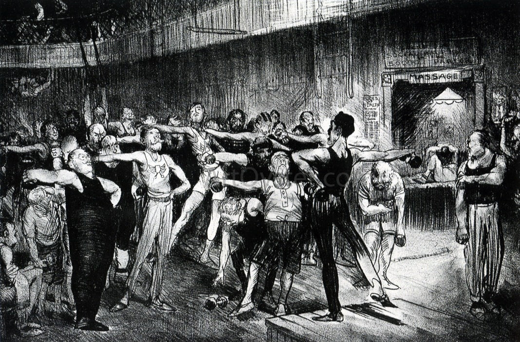 George Wesley Bellows Business-Men's Class - Hand Painted Oil Painting