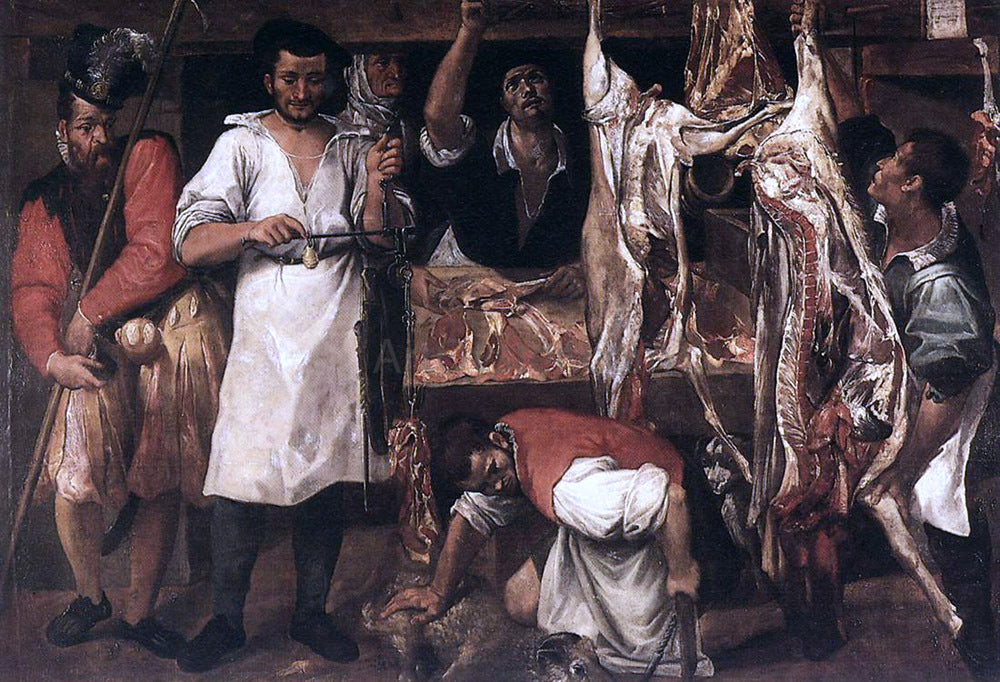 Annibale Carracci Butcher's Shop - Hand Painted Oil Painting
