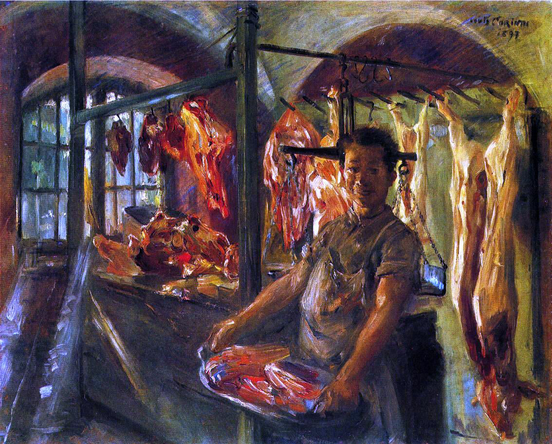 Lovis Corinth Butcher's Shop at Schaftlarn an der Isar - Hand Painted Oil Painting