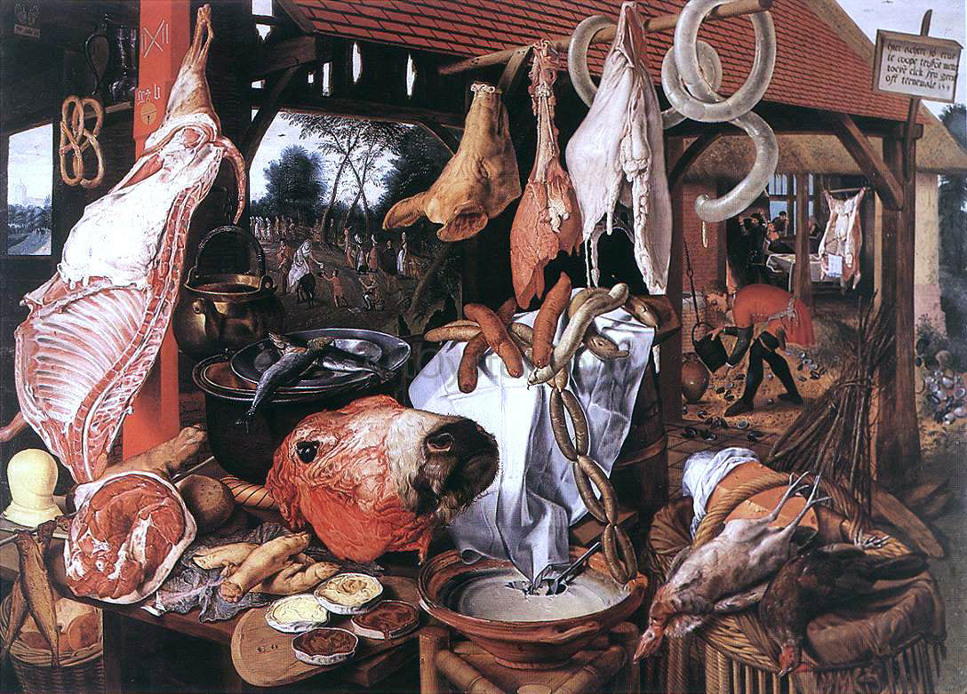 Pieter Aertsen Butcher's Stall - Hand Painted Oil Painting