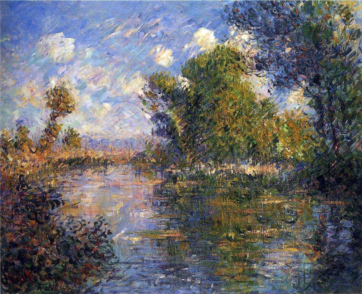 Gustave Loiseau By the Eure River in Autumn - Hand Painted Oil Painting