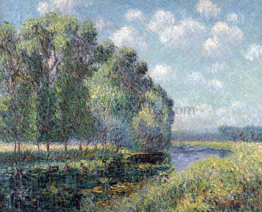 Gustave Loiseau By the Eure River in Spring - Hand Painted Oil Painting