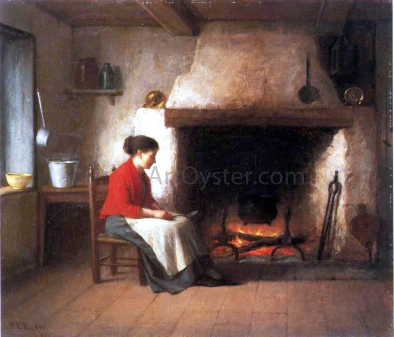 Platt Powell Ryder By the Hearth - Hand Painted Oil Painting