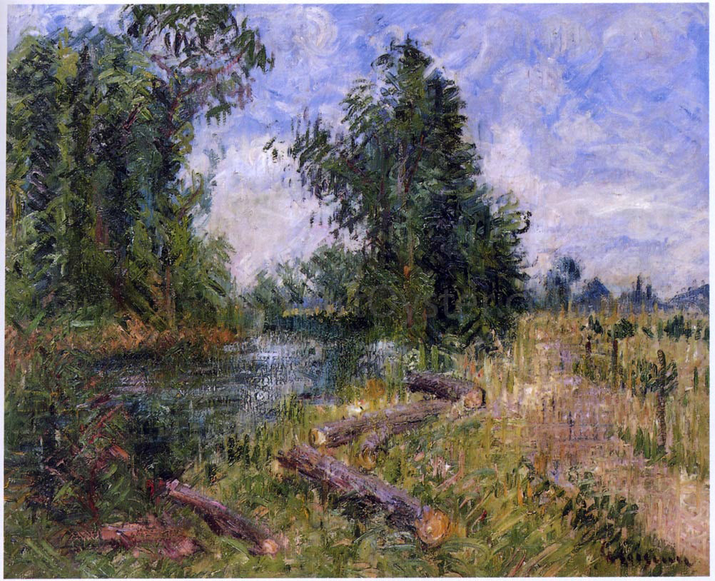 Gustave Loiseau By the Lorne River near Caen - Hand Painted Oil Painting