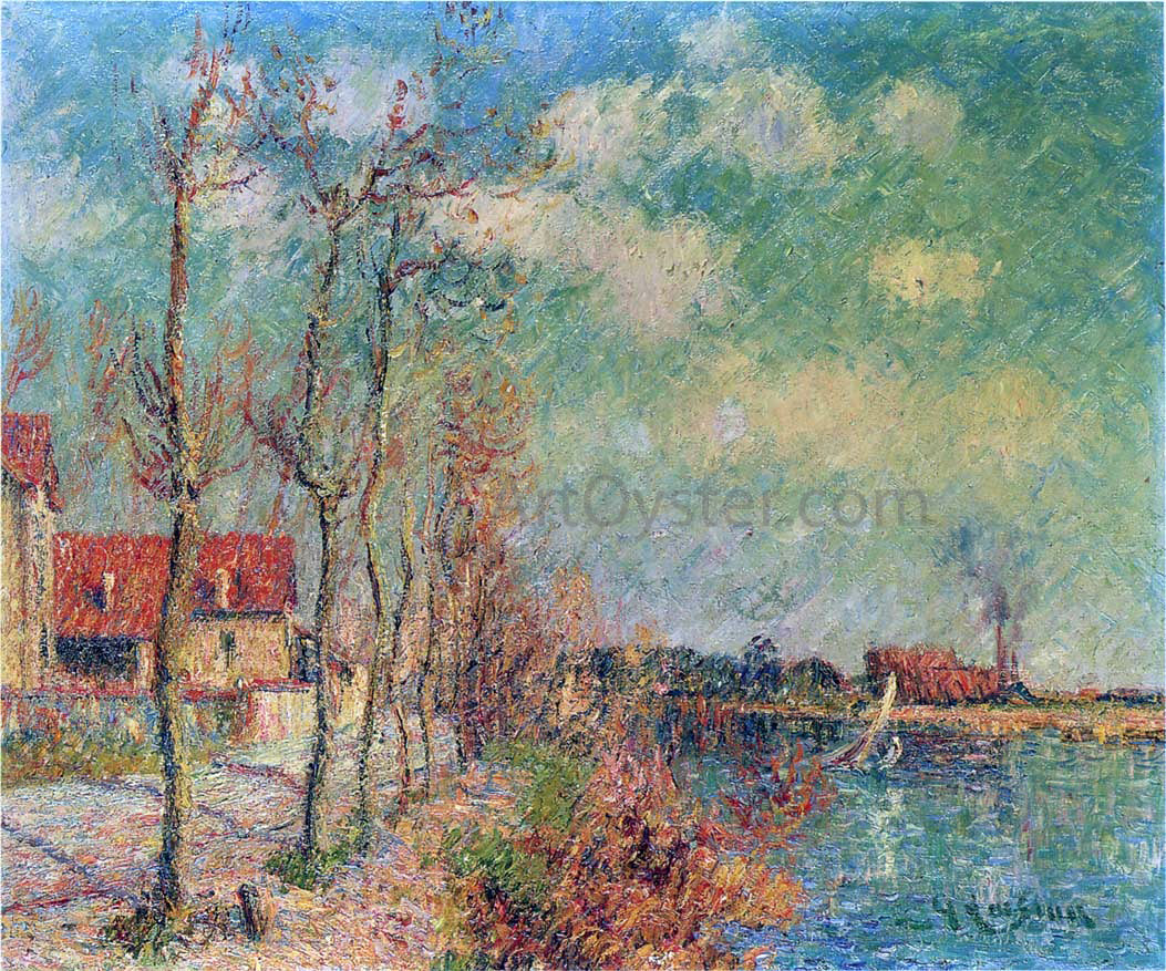Gustave Loiseau By the Oise River - Hand Painted Oil Painting