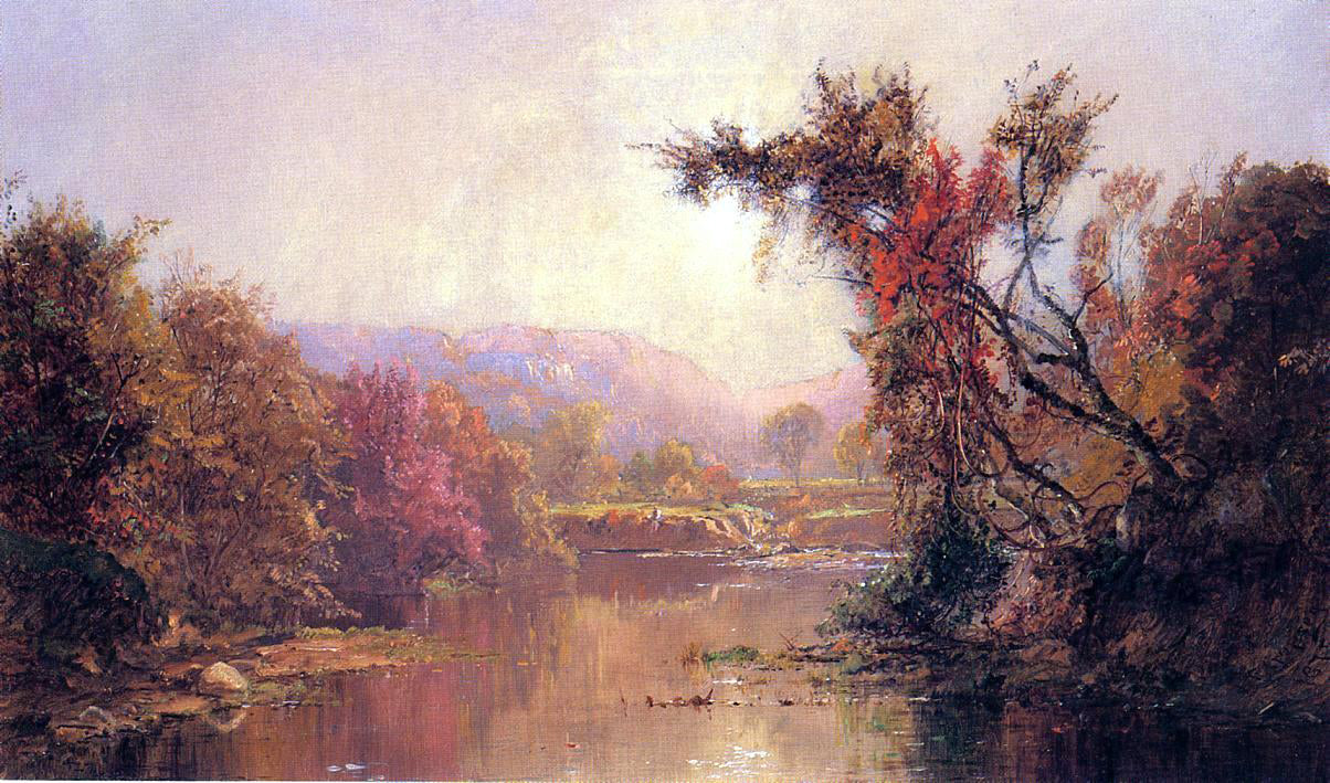 Jasper Francis Cropsey By the River - Hand Painted Oil Painting