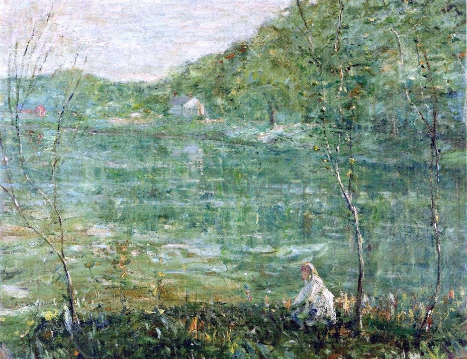  Ernest Lawson By the River - Hand Painted Oil Painting