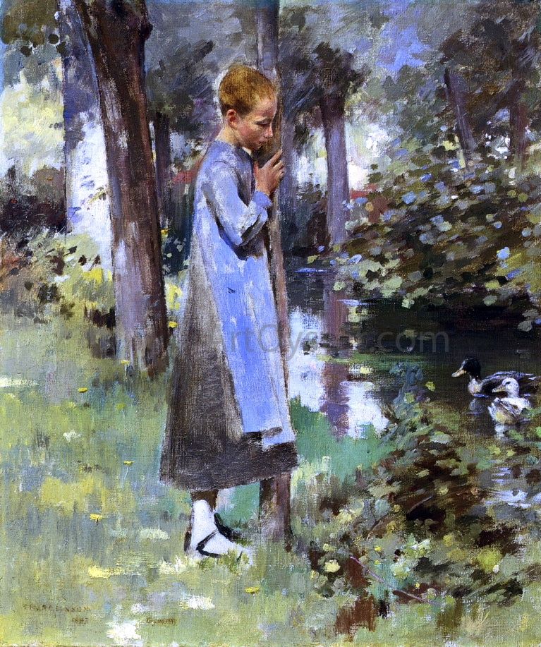 Theodore Robinson By the River - Hand Painted Oil Painting