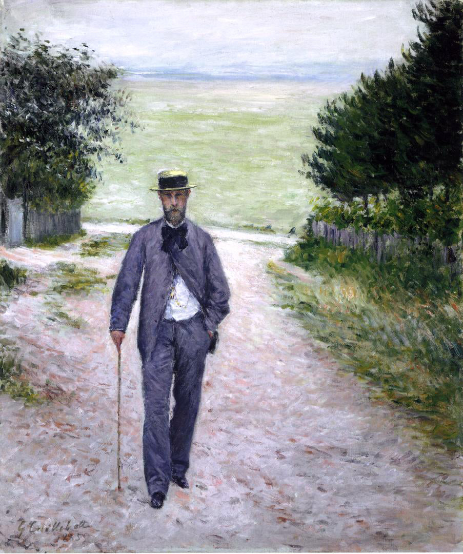 Gustave Caillebotte by the Sea - Hand Painted Oil Painting