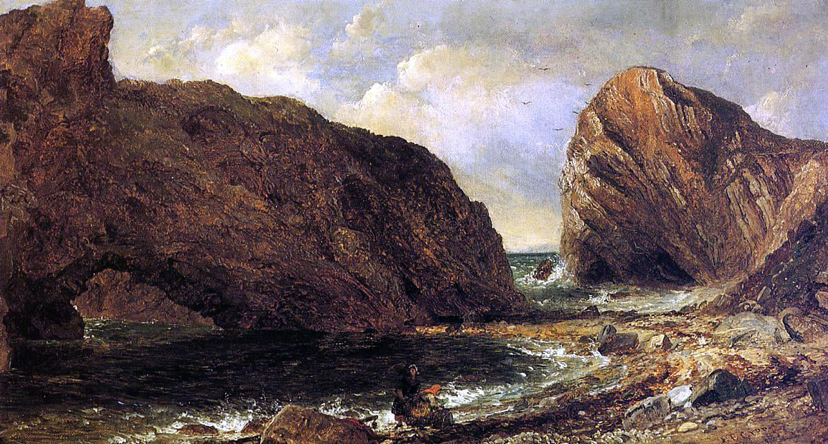 Jasper Francis Cropsey By the Sea, Lulworth - Hand Painted Oil Painting