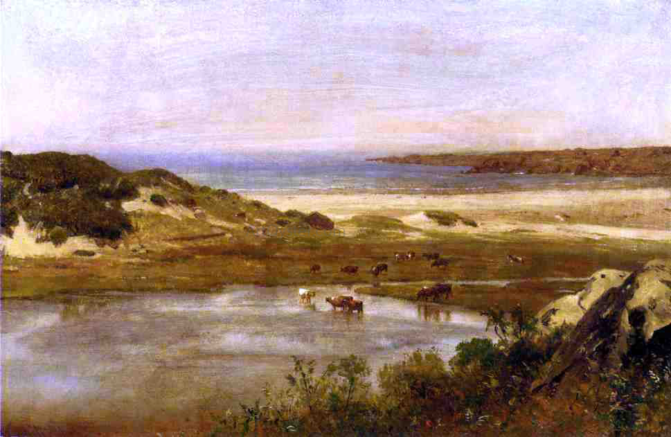 Thomas Worthington Whittredge By the Sea, Newport, Rhode Island - Hand Painted Oil Painting