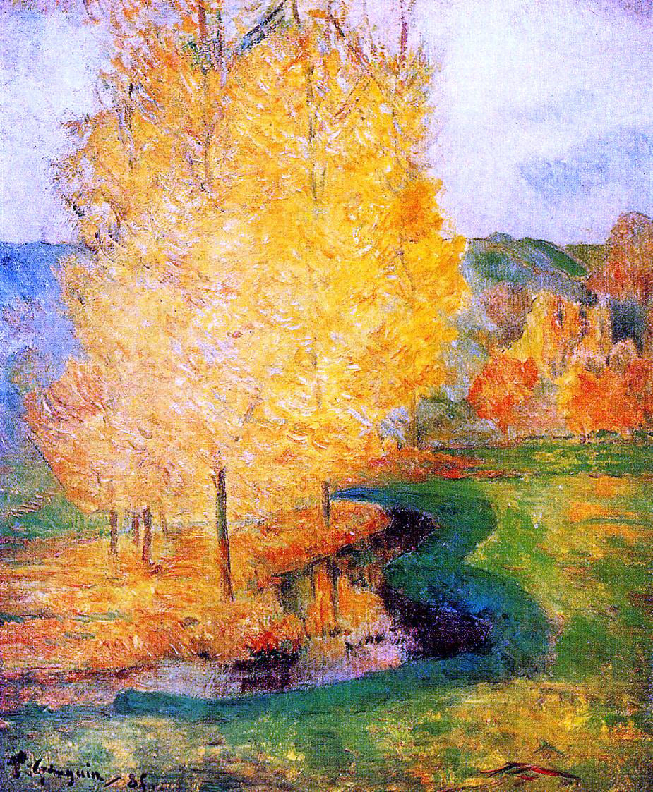 Paul Gauguin By the Stream, Autumn - Hand Painted Oil Painting