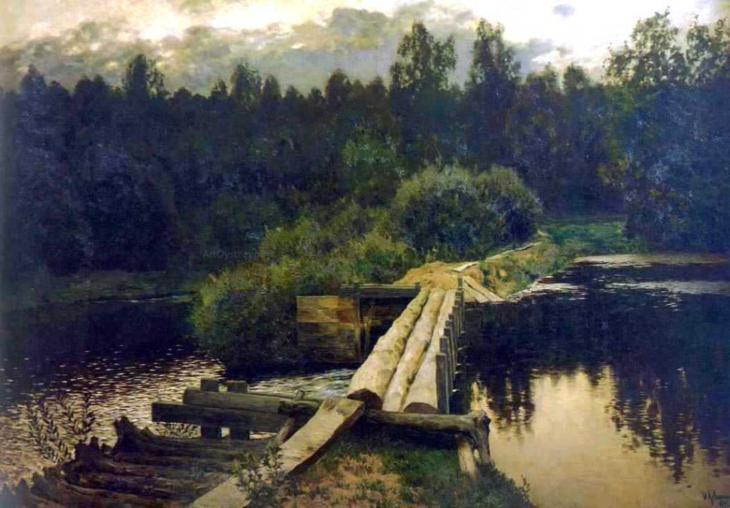 Isaac Ilich Levitan By the Whirlpool - Hand Painted Oil Painting