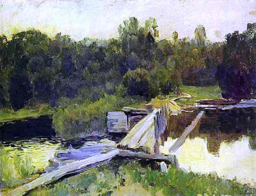 Isaac Ilich Levitan By the Whirlpool, Study - Hand Painted Oil Painting