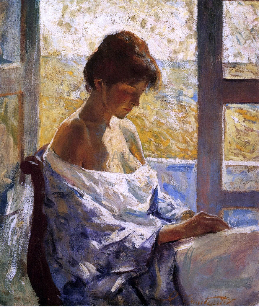 Charles Webster Hawthorne By the Window - Hand Painted Oil Painting