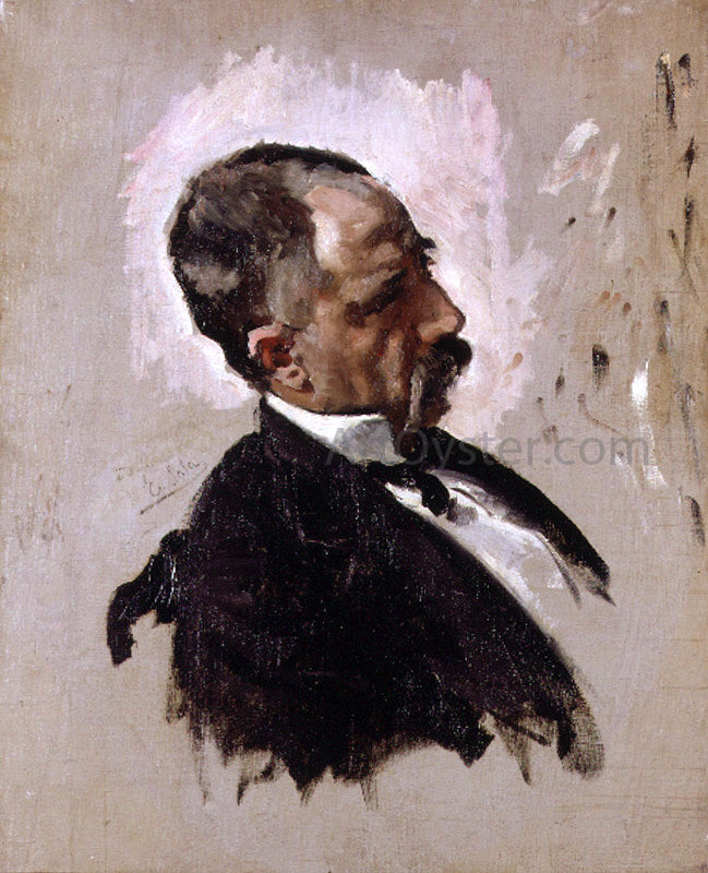 Emilio Sala y Frances Cabeza de hombre - Hand Painted Oil Painting