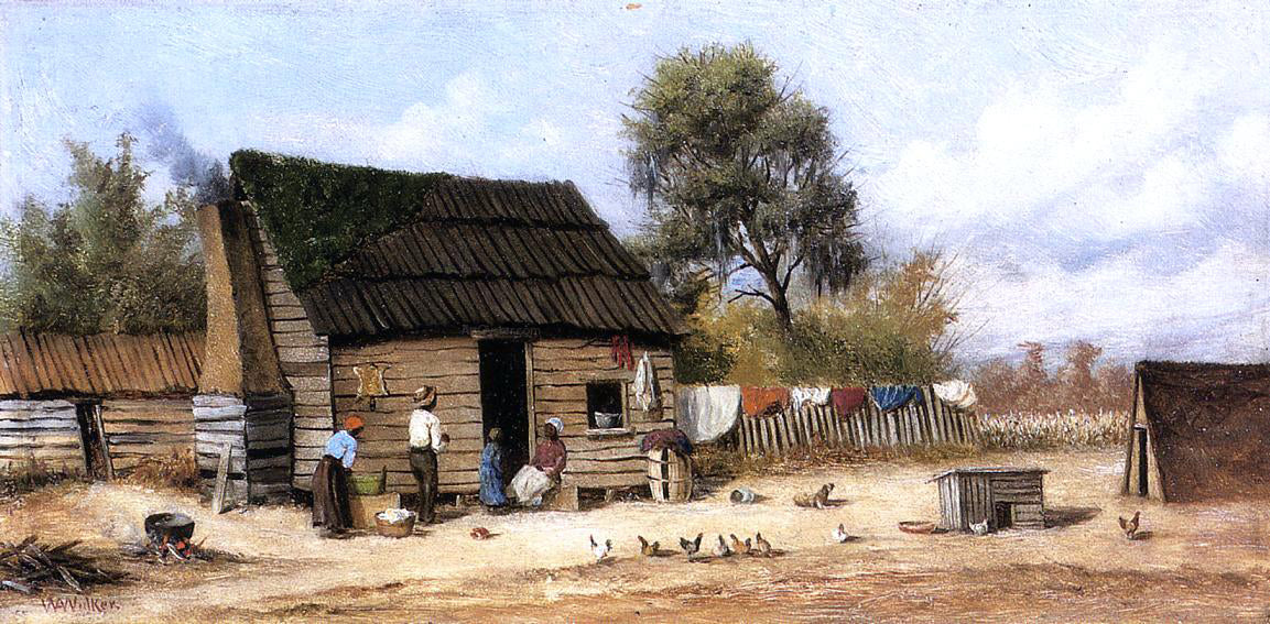 William Aiken Walker Cabin in the South - Hand Painted Oil Painting