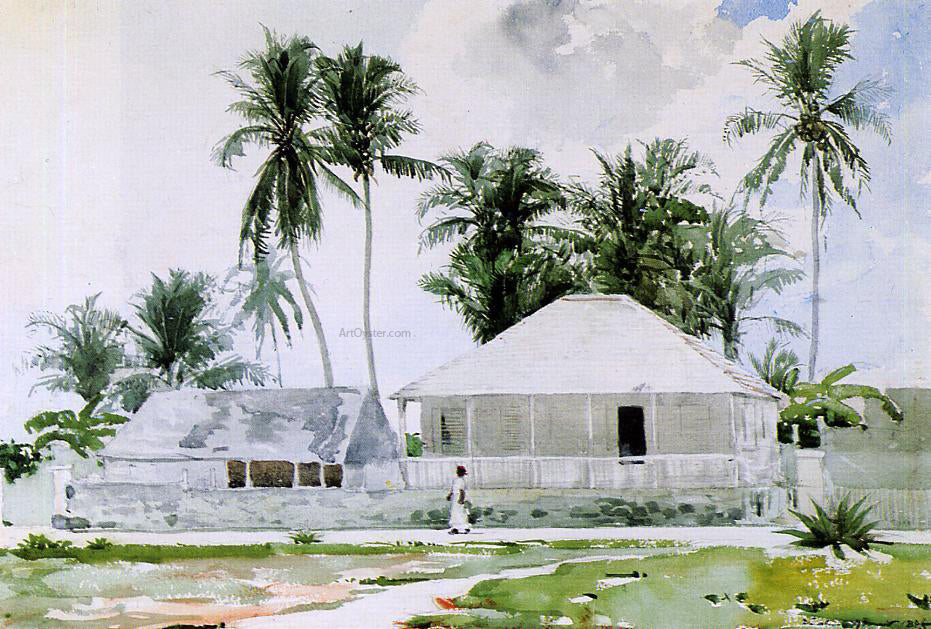 Winslow Homer Cabins, Nassau - Hand Painted Oil Painting