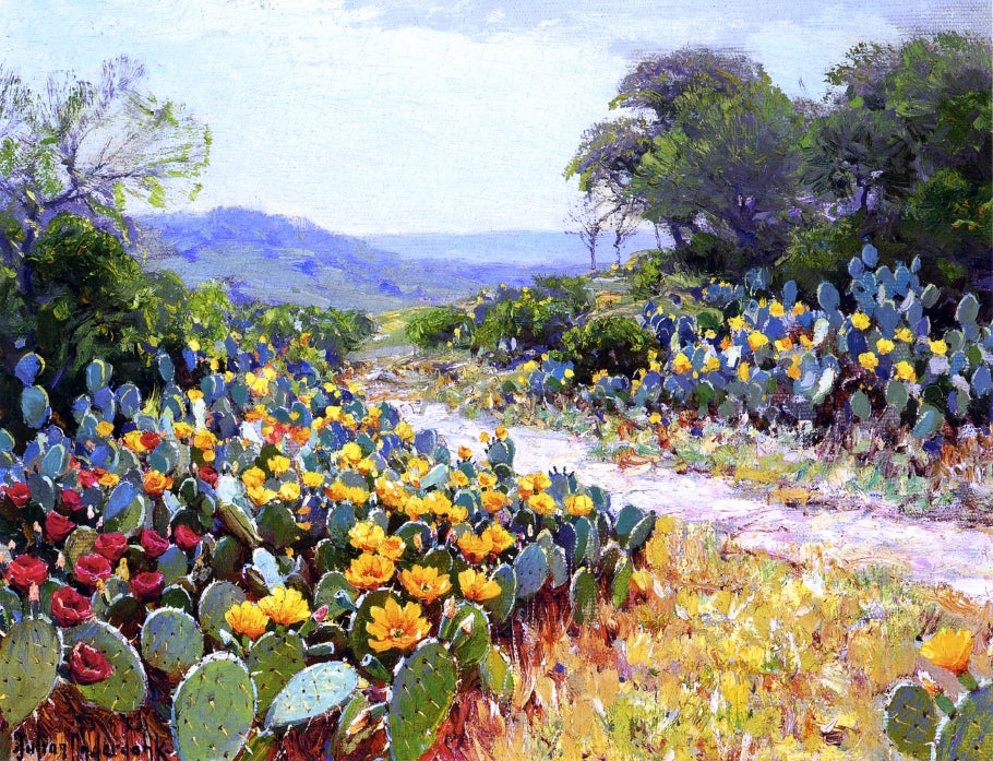 Julian Onderdonk Cactus in Bloom - Hand Painted Oil Painting