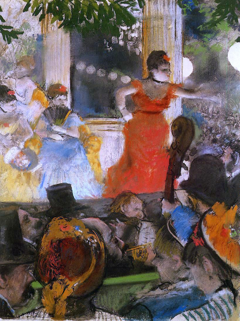 Edgar Degas Cafe Concert - At Les Ambassadeurs - Hand Painted Oil Painting