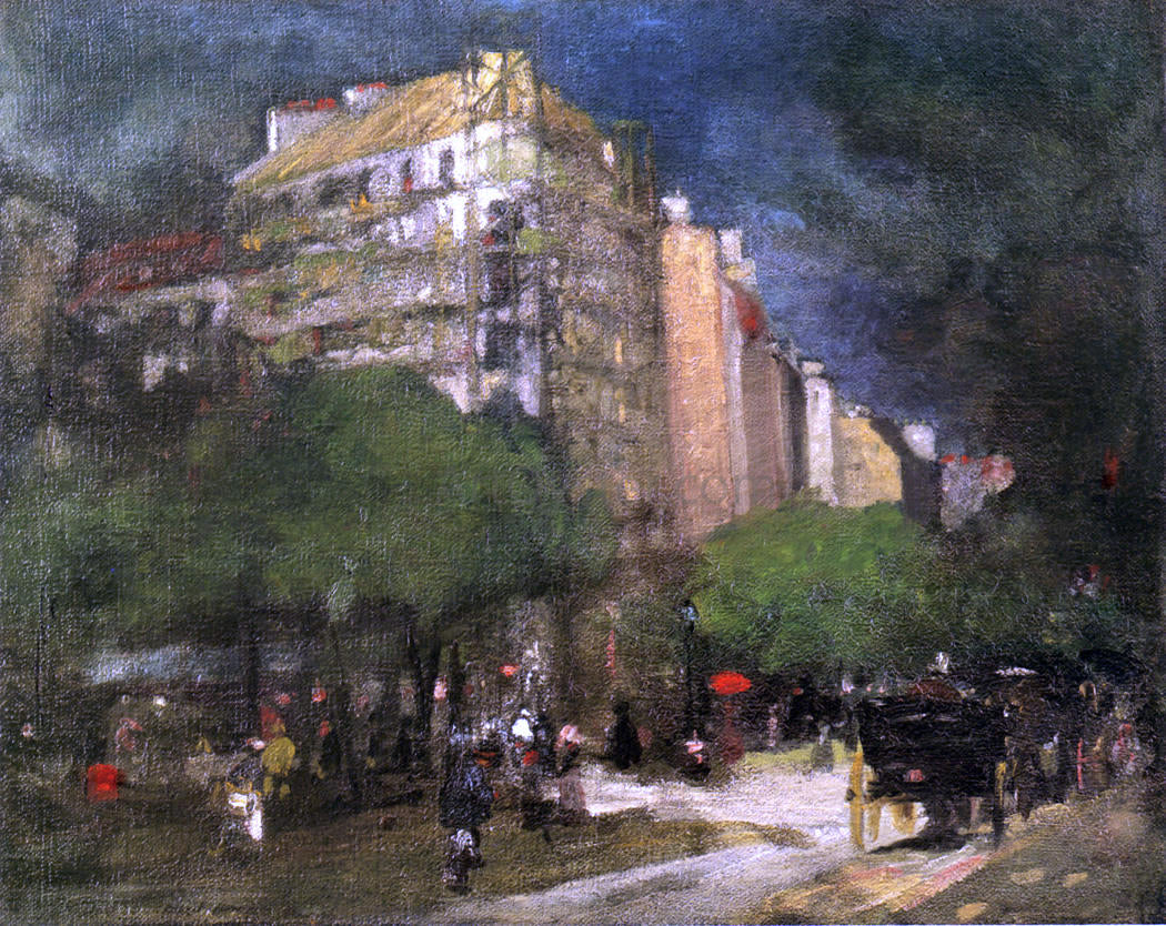 Robert Henri Cafe du Dome (also known as On the Boulevard Montparnasse) - Hand Painted Oil Painting