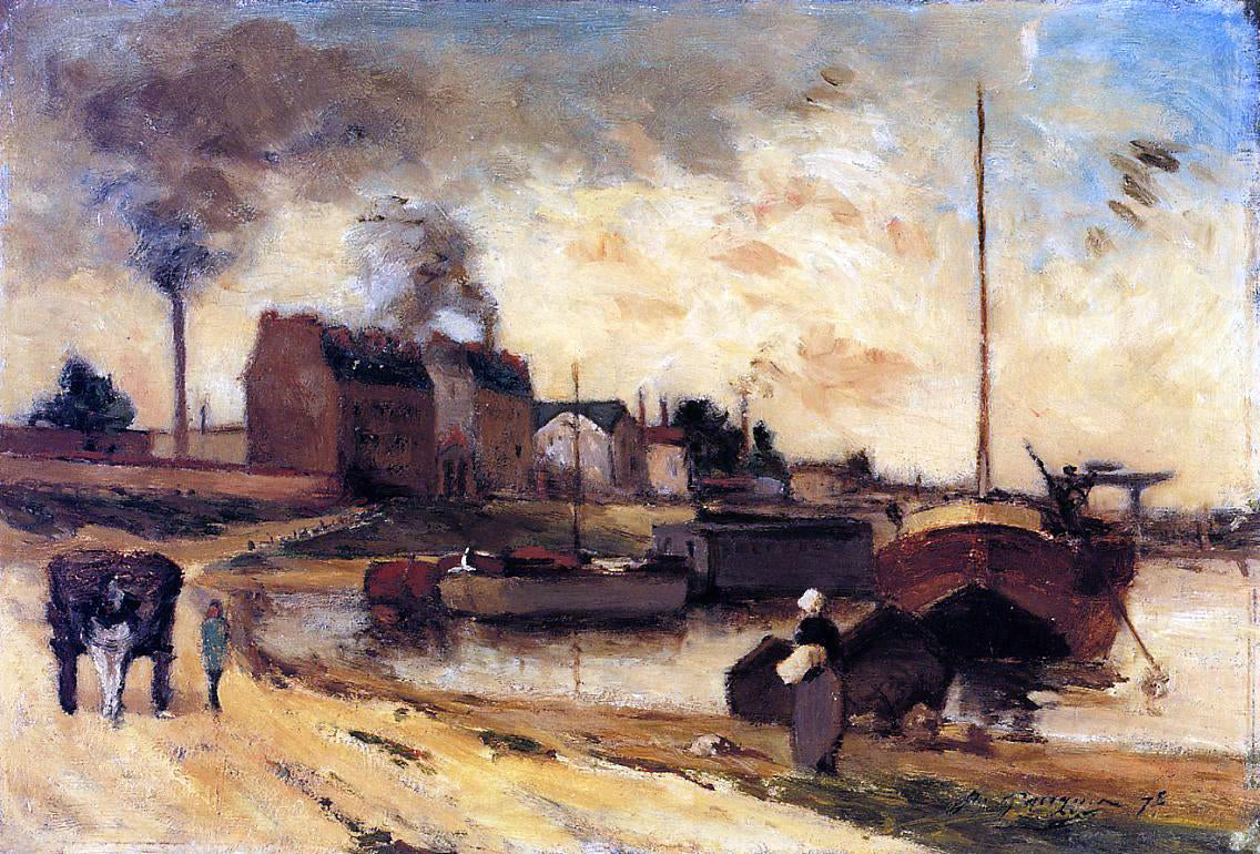 Paul Gauguin Cail Factories and Quai de Grenelle - Hand Painted Oil Painting