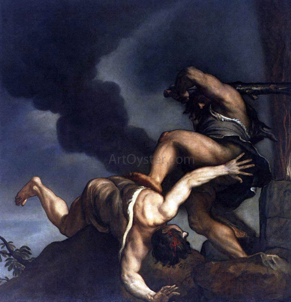 Titian Cain and Abel - Hand Painted Oil Painting