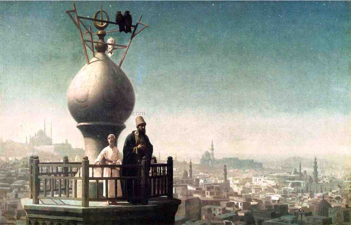  Jean-Leon Gerome Call to Prayer, Cairo (also known as Moonlight) - Hand Painted Oil Painting
