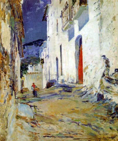 Segundo Matilla Marina Calle de Cadaques - Hand Painted Oil Painting