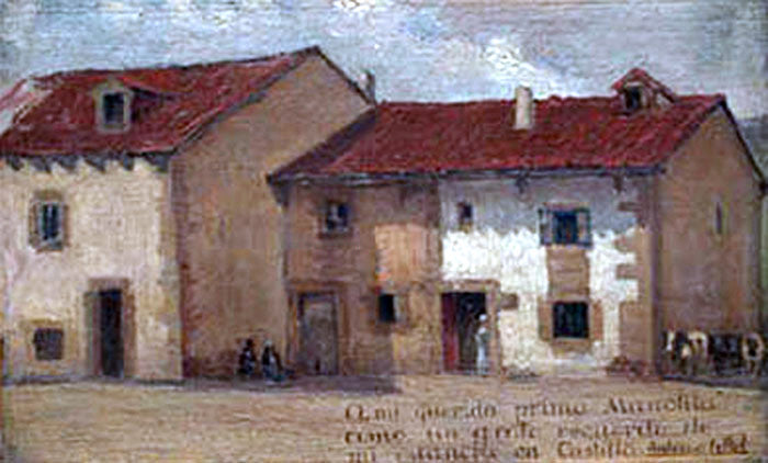 Antonio Fillol Granell Calle de Pueblo - Hand Painted Oil Painting