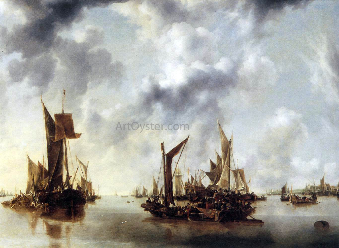 Jan Van de Capelle Calm - Hand Painted Oil Painting