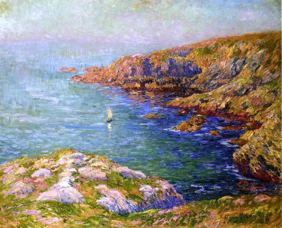 Henri Moret Calm, Coast of Brittany - Hand Painted Oil Painting