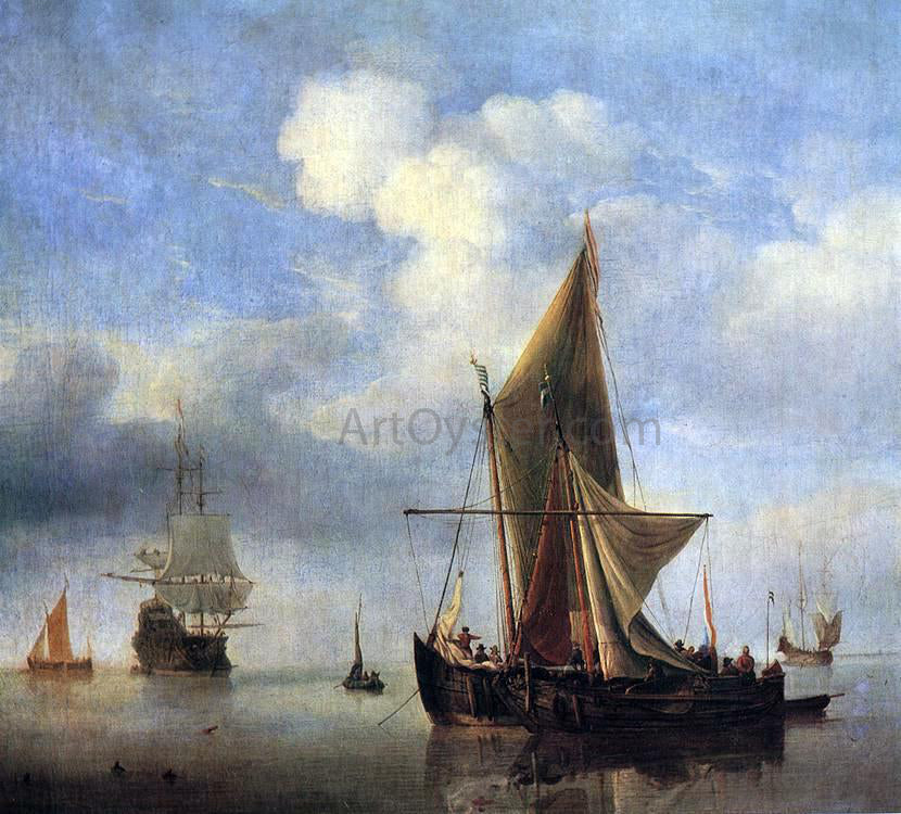 The Younger Willem Van de Velde Calm Sea - Hand Painted Oil Painting