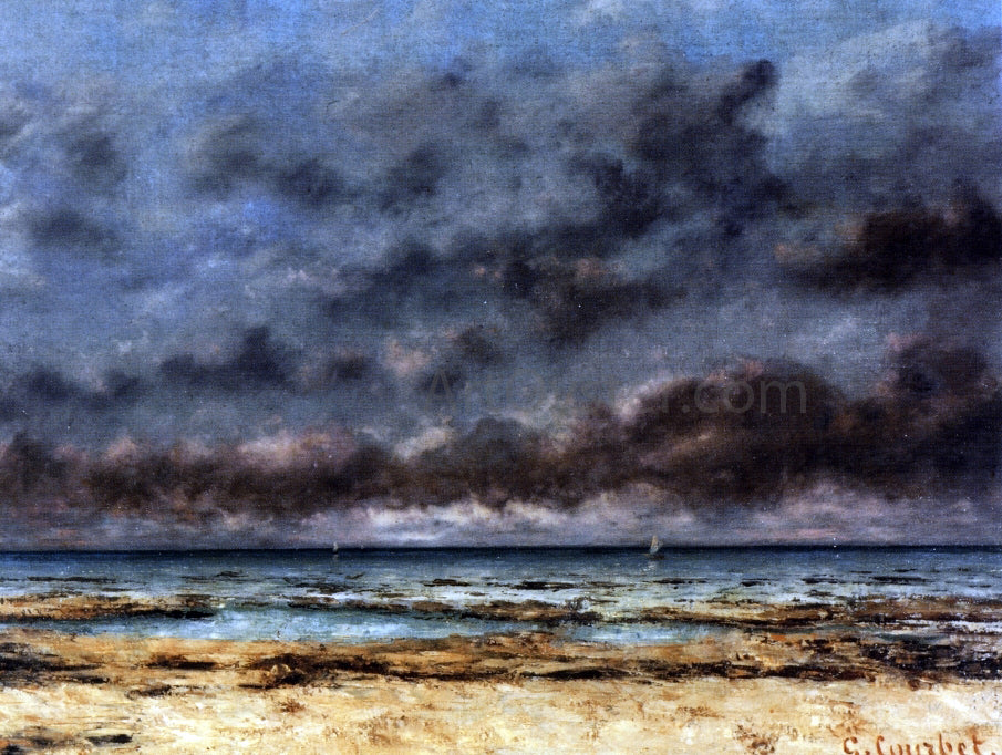 Gustave Courbet Calm Seas - Hand Painted Oil Painting
