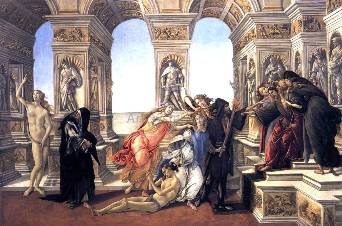 Sandro Botticelli Calumny of Apelles - Hand Painted Oil Painting