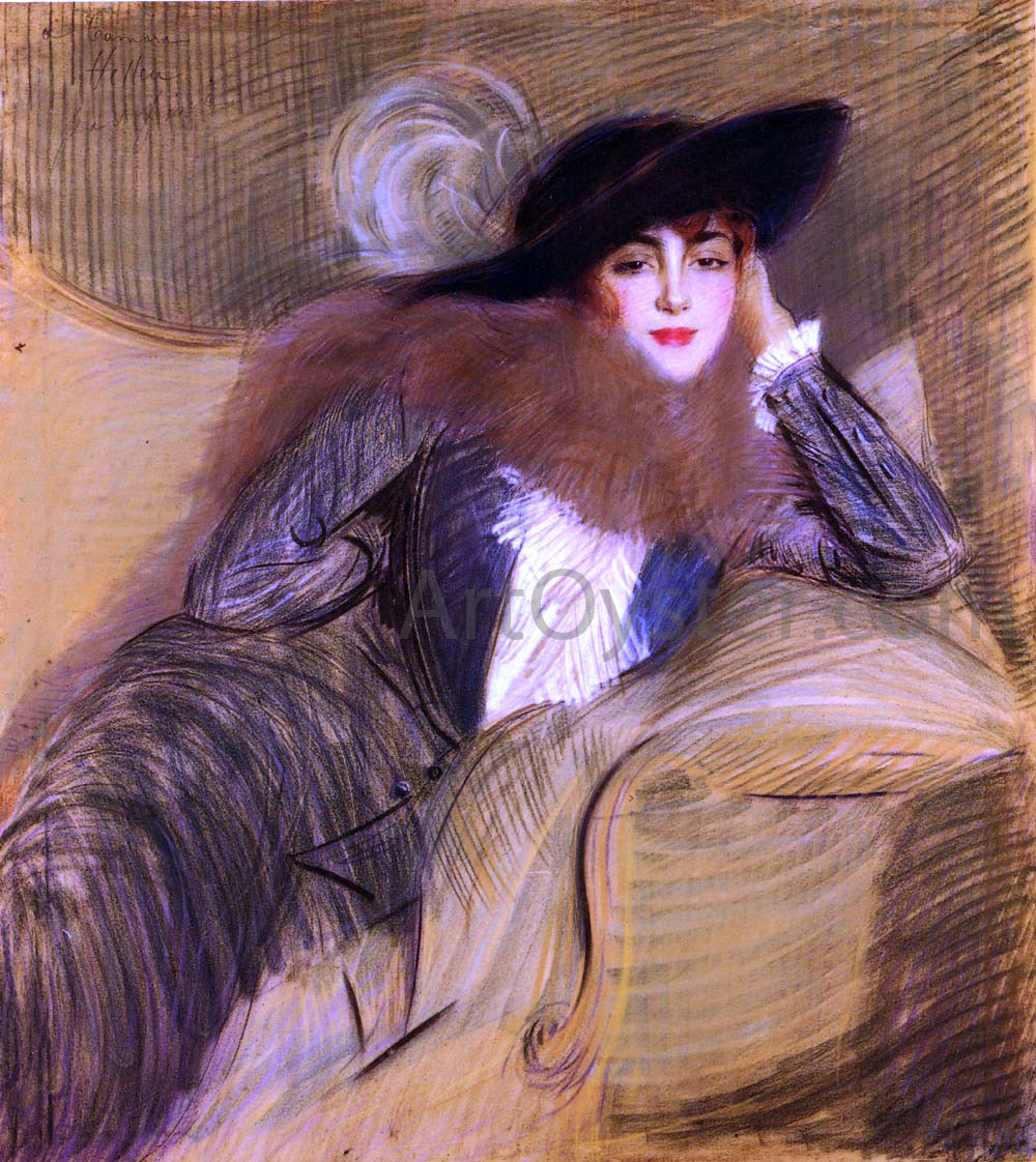 Paul Cesar Helleu Camara - Hand Painted Oil Painting
