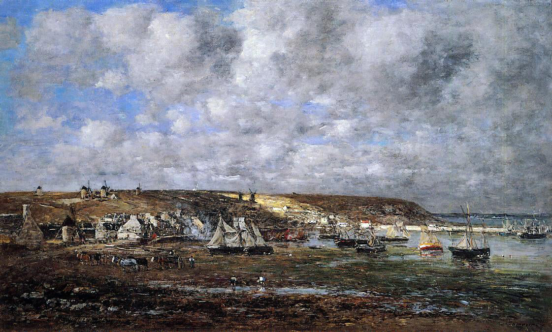 Eugene-Louis Boudin Camaret, Low Tide - Hand Painted Oil Painting