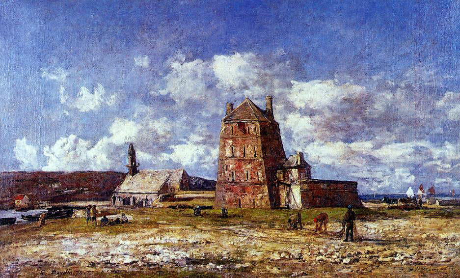 Eugene-Louis Boudin Camaret, the Jetty - Hand Painted Oil Painting