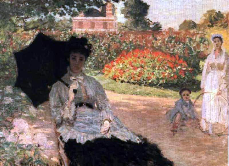  Claude Oscar Monet Camille in the Garden with Jean and His Nanny - Hand Painted Oil Painting