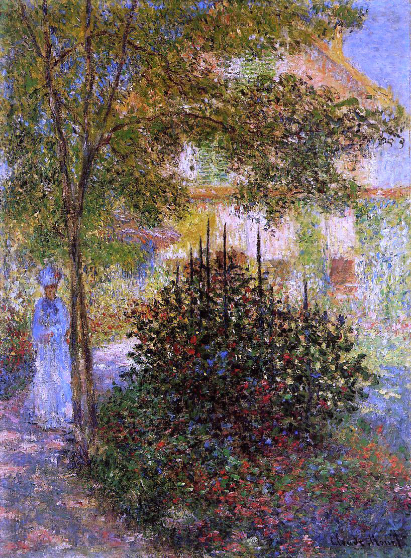 Claude Oscar Monet Camille Monet in the Garden at the House in Argenteuil - Hand Painted Oil Painting