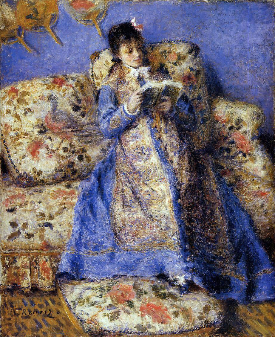 Pierre Auguste Renoir Camille Monet Reading - Hand Painted Oil Painting