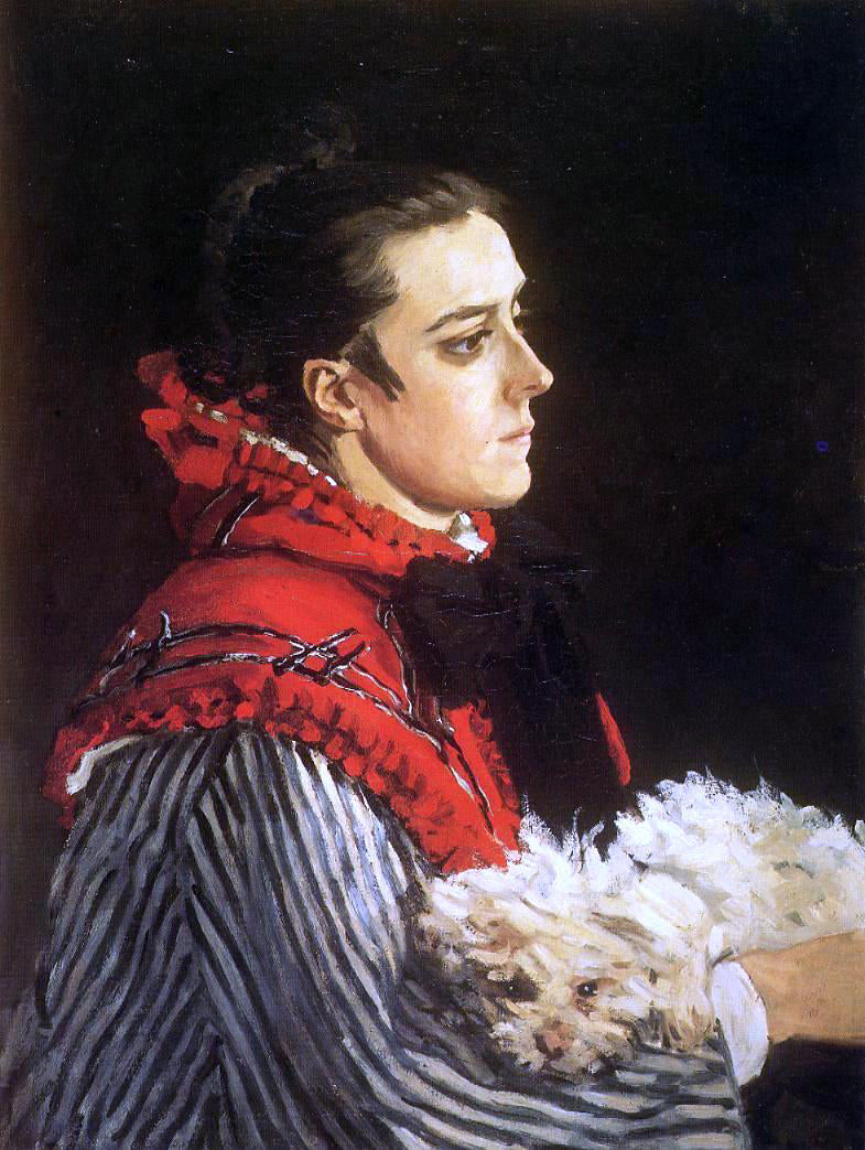 Claude Oscar Monet Camille with a Small Dog - Hand Painted Oil Painting